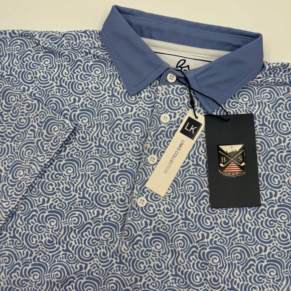 NWT Boston Scott Links Men’s L Golf Polo Shirt Performance Moisture Wicking UPF - Picture 1 of 9